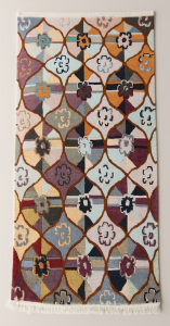 Tibetan Rug with Flowers Design