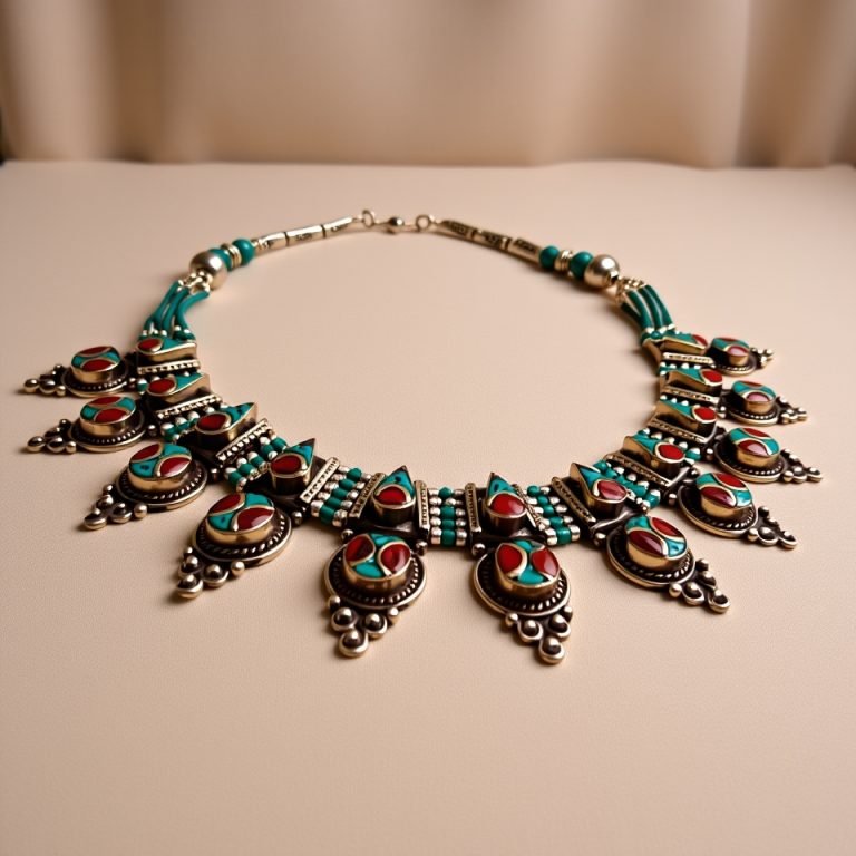 Lapis Lazuli Inlaid Pendant Necklace