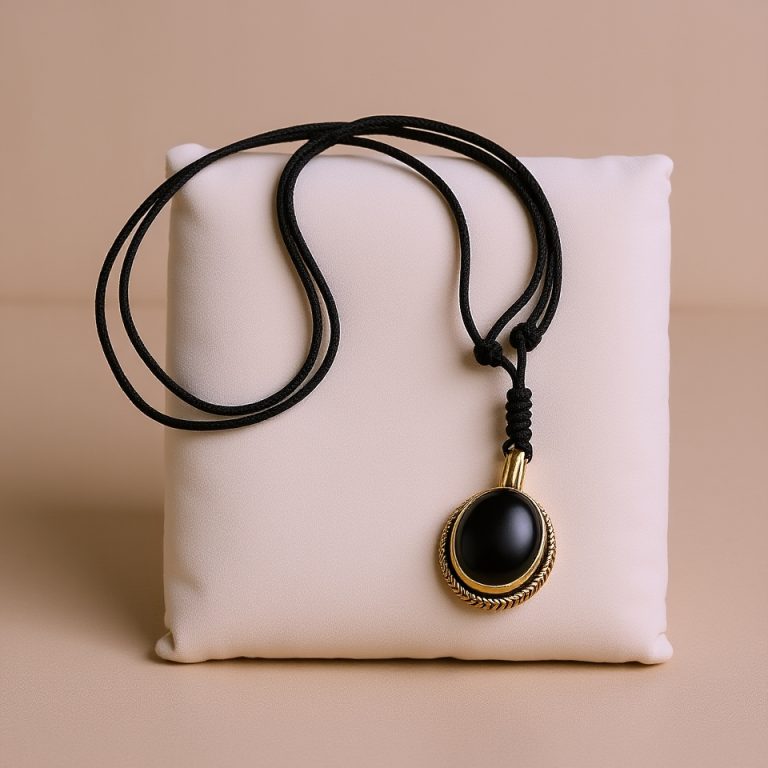 Black Onyx Pendant for Spiritual Strength