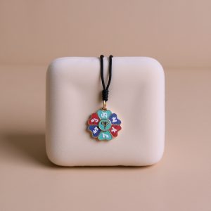 Buddha Eye Tibetan Mantra Inlaid Pendant Necklace