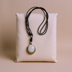 Opal Necklace with Brass Setting