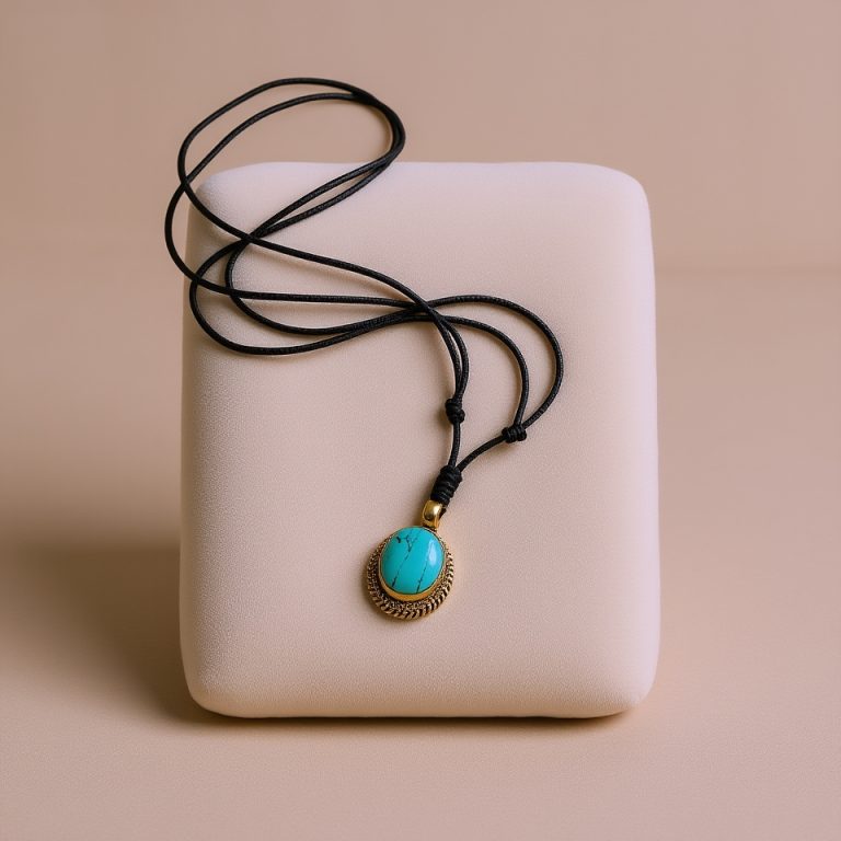 Turquoise Pendant Necklace for Heart Chakra
