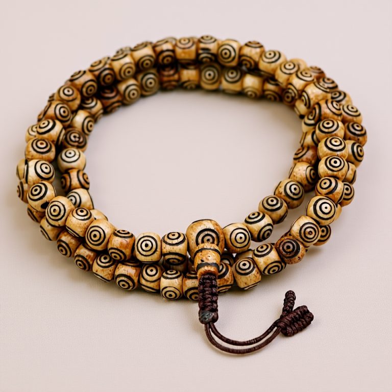 Brown Yak Bone Japa Mala for Meditation
