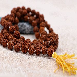 Sacred Hand Knotted Rudraksha Seed Mala