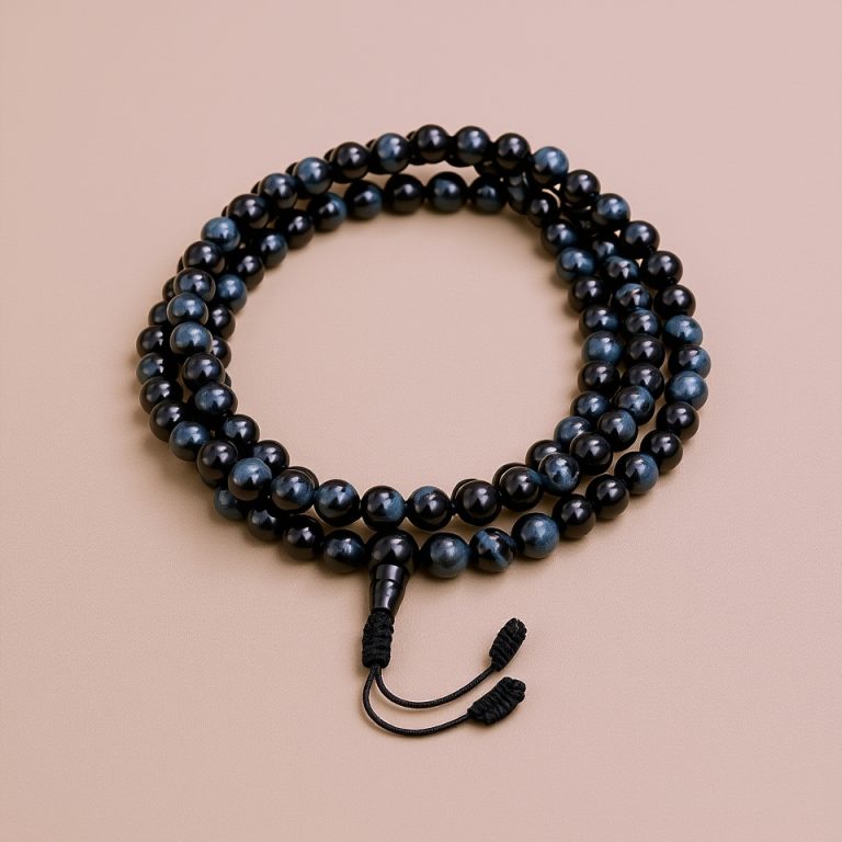 Black Tiger Eye Stone Meditation Mala