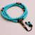 Handmade in Nepal by skilled artisans, this Inlaid Brass Turquoise Stone Prayer Mala aids spiritual practice, fostering inner peace and protection on the journey to enlightenment.