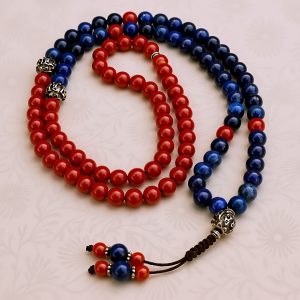 Lapis Lazuli & Carnelian Prayer Mala