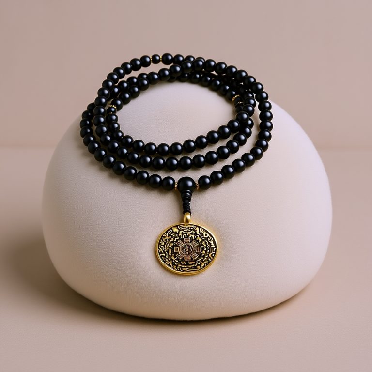 Black Onyx Mandala Meditation Mala