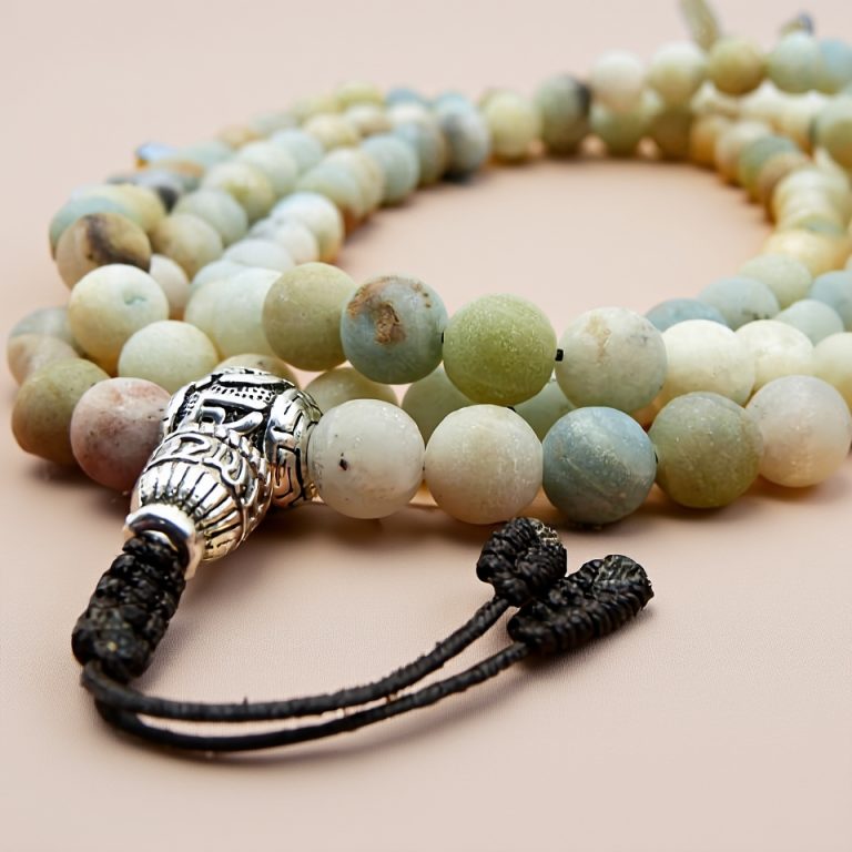 Matte Amazonite Purification Stone Mala