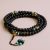 Handmade in Nepal by skilled artisans, this matte onyx mala with tiger eye spacers supports emotional stability and spiritual growth, enhancing your meditation and mindfulness practices.