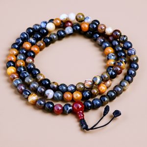 River Stone Japa Mala for Spiritual Connection