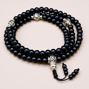 Tibetan Black Onyx Stone Prayer Mala