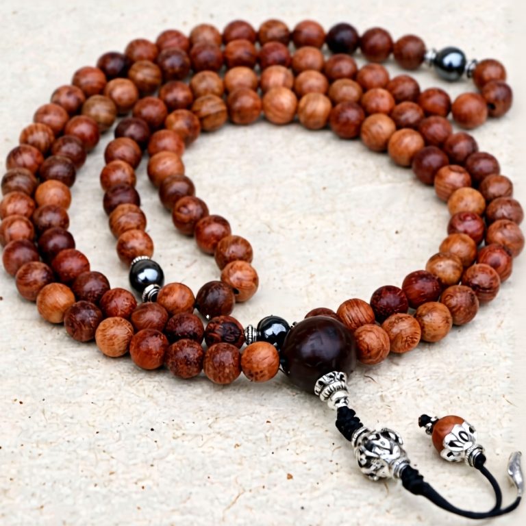 Tibetan Bayong Wood Mantra Japa Mala