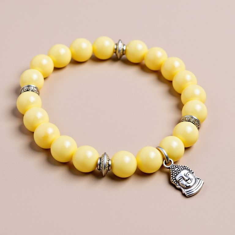 Resin Ambar Wrist Mala with Buddha Charm