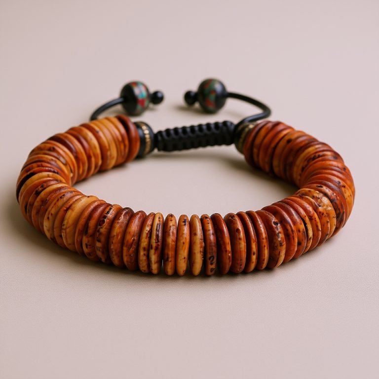 Yak Bone Wrist Mala for Spiritual Strength