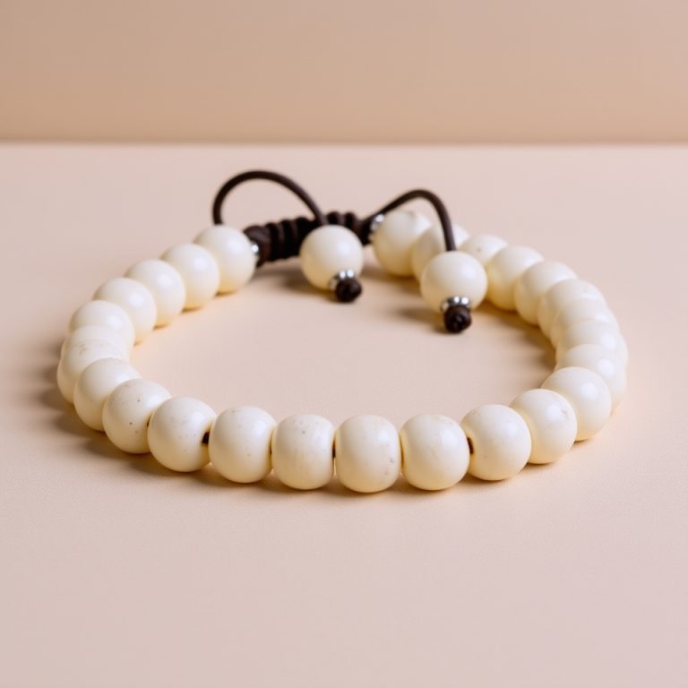 White Yak Bone Mala for Mindfulness