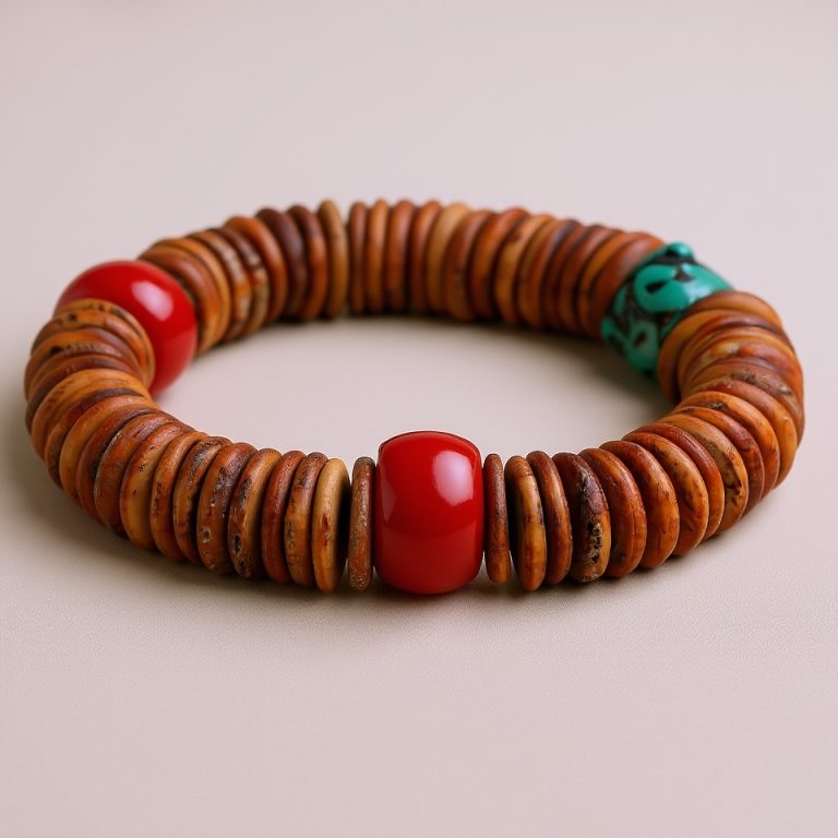 Yak Bone Mala with Amber Resin