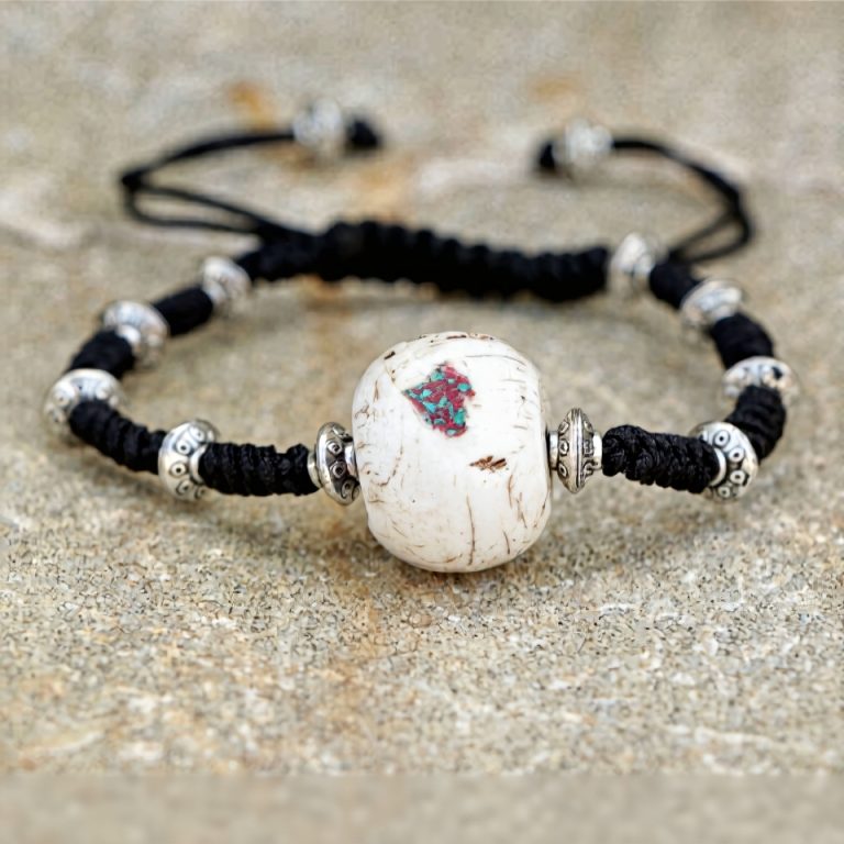 Conch Shell Wrist Mala Bracelet for Meditation