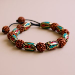 5 Faces Rudraksha Seed and Brass Mala