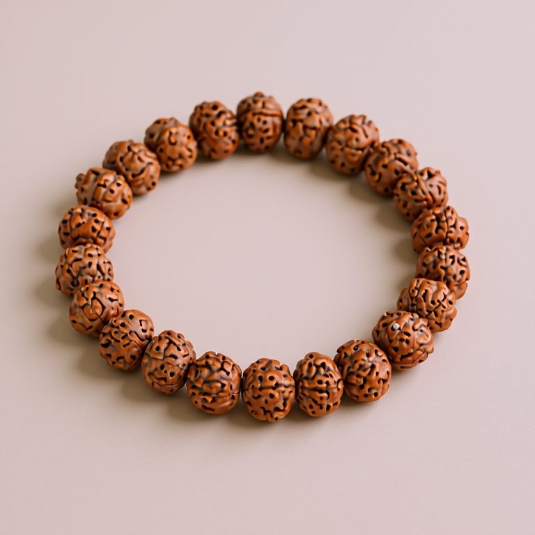 5 Faces Rudraksha Seed Wrist Mala