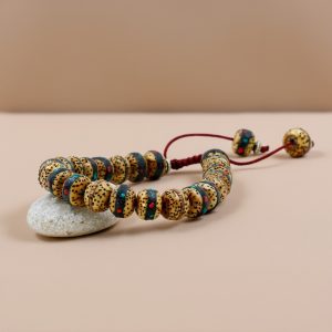 Inlaid 9 mm Lotus Seed Wrist Mala