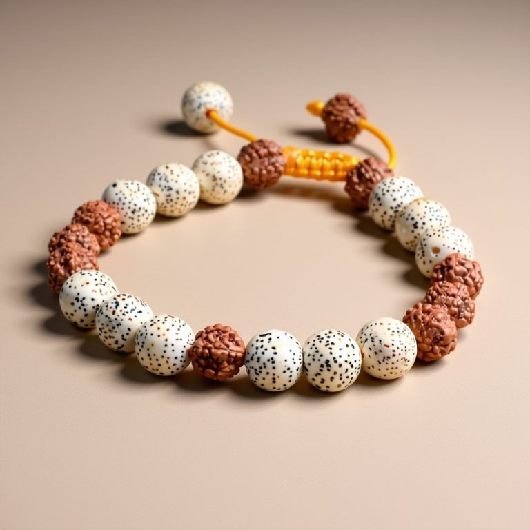 Rudraksha & Lotus Seed Meditation Wrist Mala