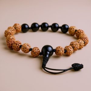 Rudraksha and Onyx Stone Meditation Mala