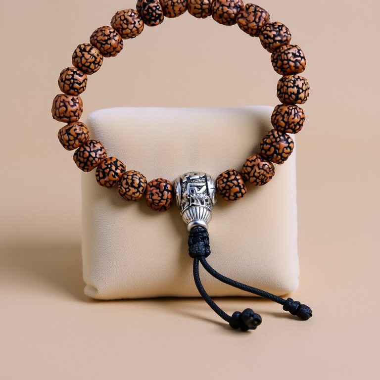 Rudraksha Seed Wrist Mala for Mindfulness