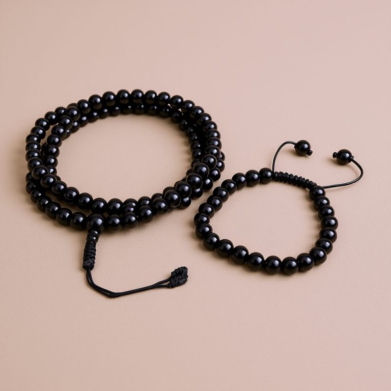 Black Onyx Stone Japa Mala for Meditation