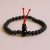 Handmade in Nepal by skilled artisans, this Calming Lava Rock Wrist Mala features grounding lava stone, fostering emotional balance and resilience on your spiritual journey. Wear it to invite tranquility.