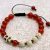 Handmade in Nepal by skilled artisans, this Carnelian wrist mala, adorned with a protective Skull bead spacer, fosters vitality and clarity on your spiritual path.