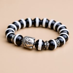 Buddha Agate Stone Wrist Mala