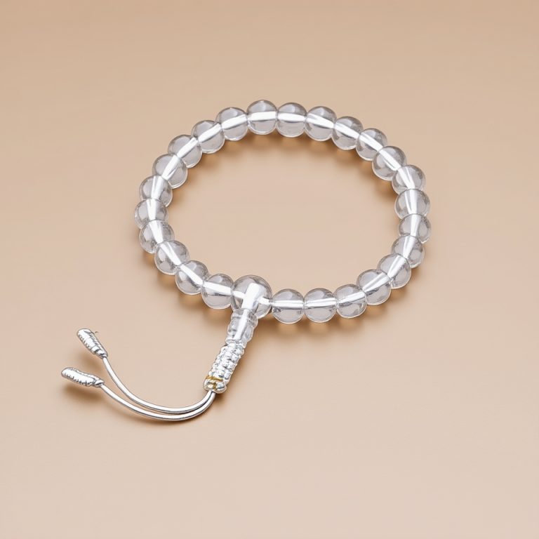 Clear Quartz Crystal Wrist Mala Bracelet