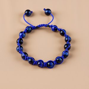 Hand Knotted Blue Tiger Eye Wrist Mala