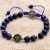 Handmade in Nepal by skilled artisans, this Lapis Lazuli wrist mala with a double Dorje bead aids meditation, representing the harmony of compassion and wisdom on your spiritual journey.