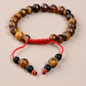 Matte Onyx Tiger Eye Stone Wrist Mala