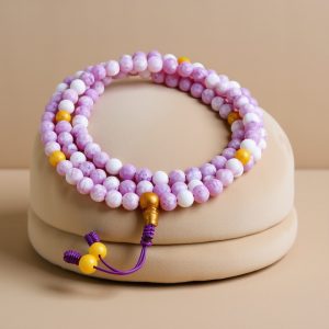 Purple Sediment Jasper Prayer Mala and Bracelet