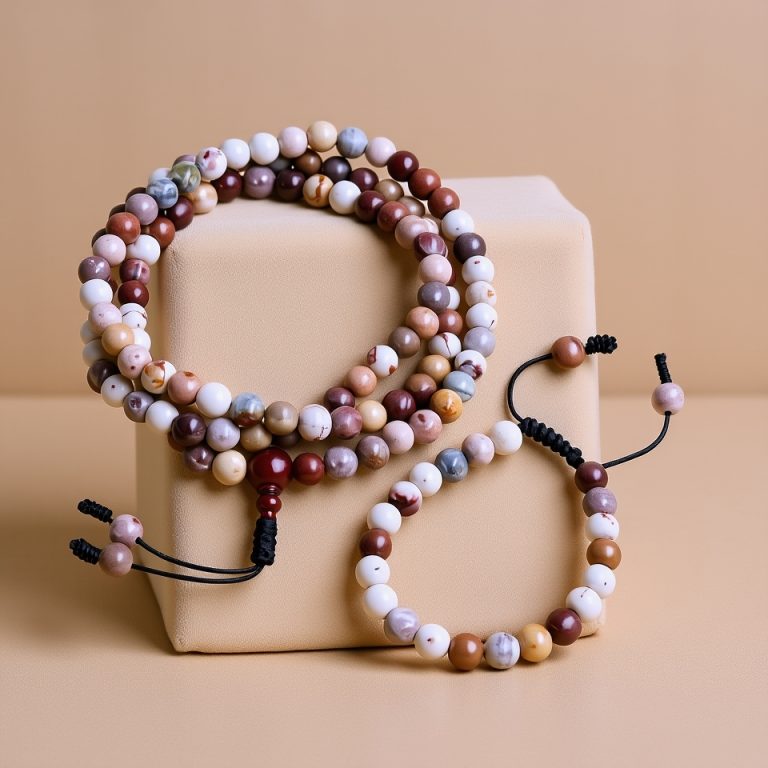 Polychrome Jasper Prayer Mala and Bracelet Set
