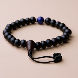Lapis Lazuli Rosewood Wrist Mala Bracelet