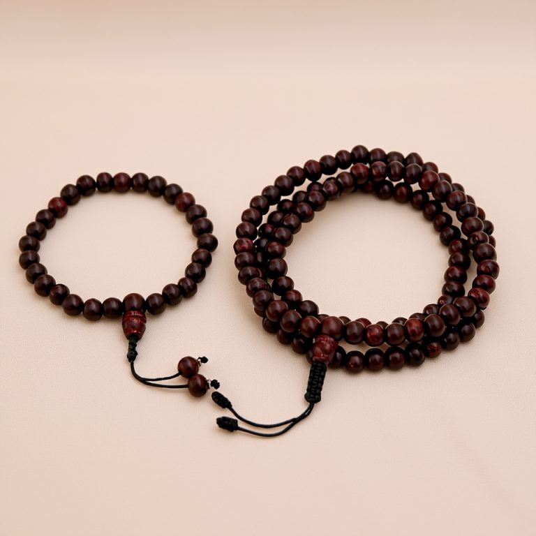 Rose Wood Prayer Mala for Meditation