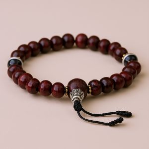 Rosewood Mala with Yak Bone Beads