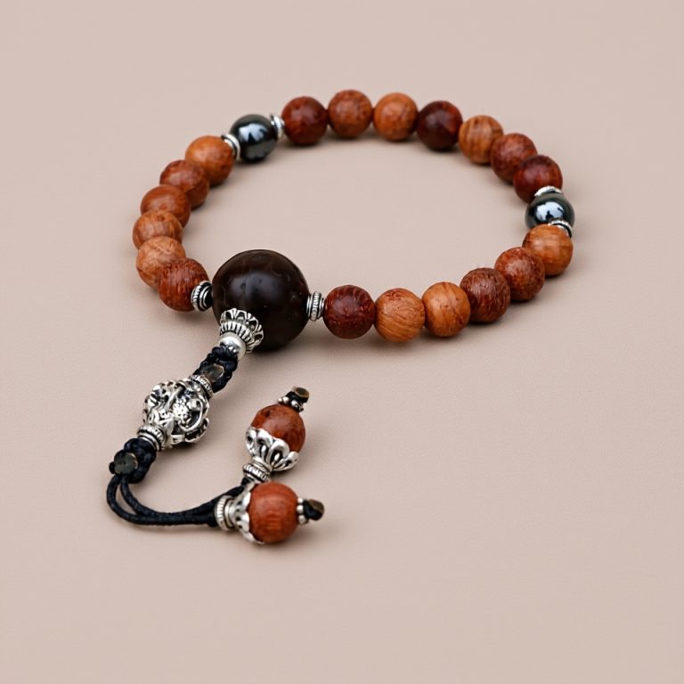 Tibetan Mantra Bayong Wood Wrist Mala