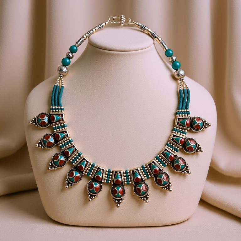 Lapis Lazuli Inlaid Pendant Necklace