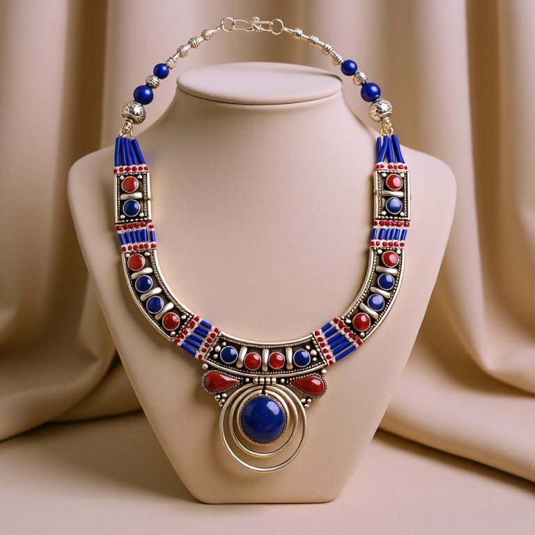 Tibetan Stone Beaded Necklace with Healing Energies