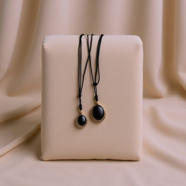 Black Onyx Pendant for Spiritual Strength