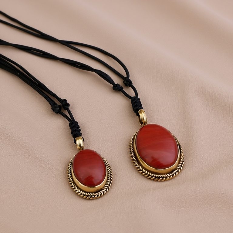 Coral Pendant Necklace for Inner Peace