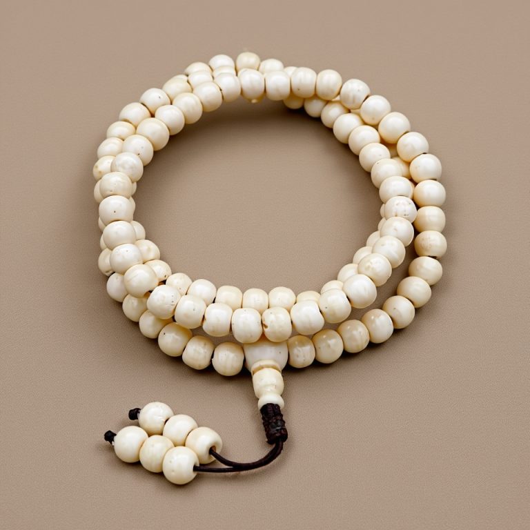 Yak Bone Prayer Mala for Spiritual Insight