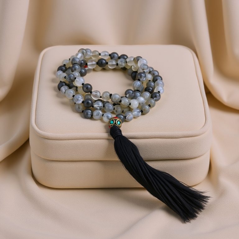 Powerful Cloudy Quartz Prayer Mala for Healing