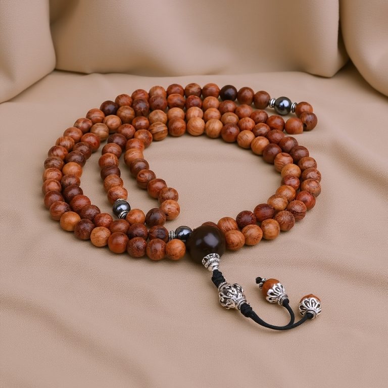 Tibetan Bayong Wood Mantra Japa Mala