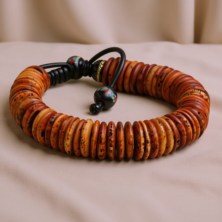 Yak Bone Wrist Mala for Spiritual Strength